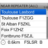  ID-52E portatif radioamateur VHF/UHF Bi-bande simultanées. Liste relais