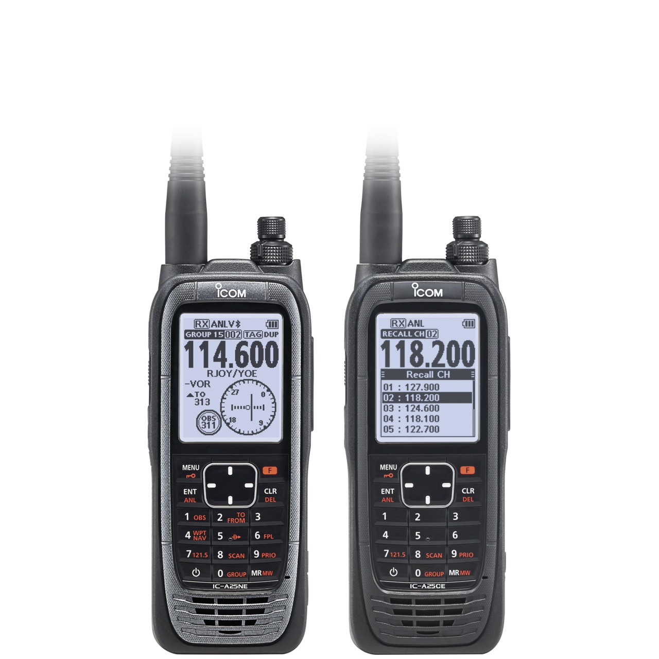 IC-A25NE et IC-A25CE VHF aviation ICOM