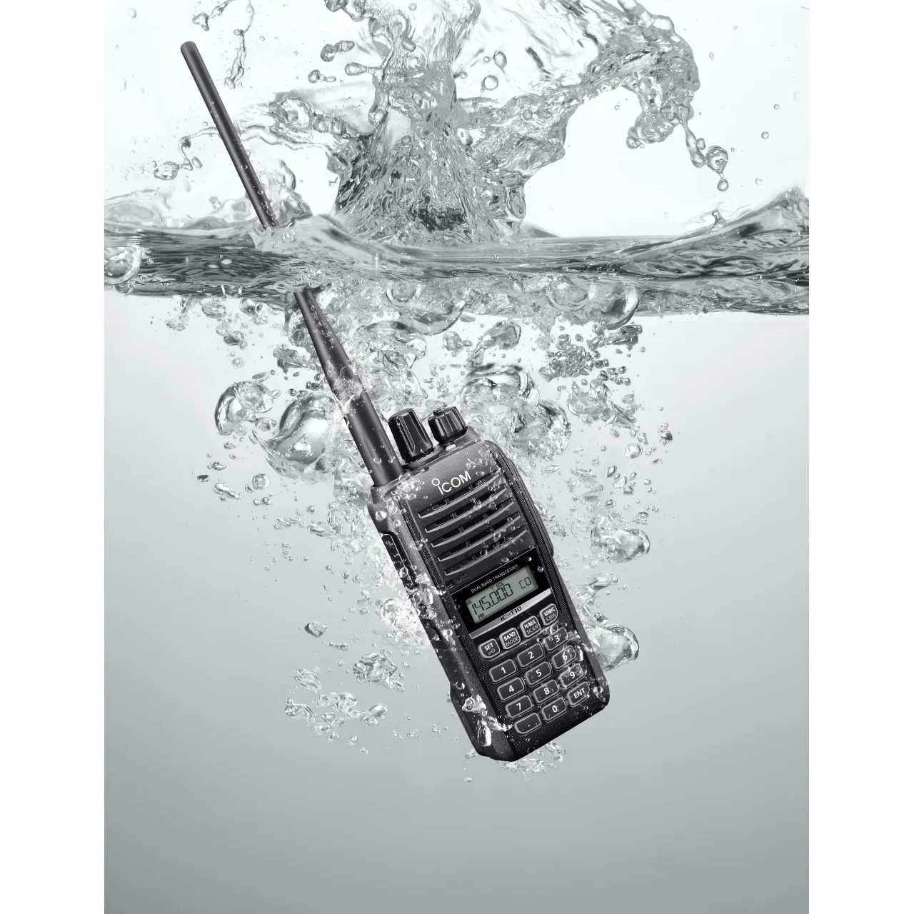 Portatif radioamateur VHF/UHF, 144-146 / 430-440MHz bi-bande, 5W. Etanche IP67. IC-T10 