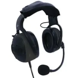 Casque antibruit avec microphone flexible et PTT sur la coquille, prise double jack aviation générale HS-GLIA10GA