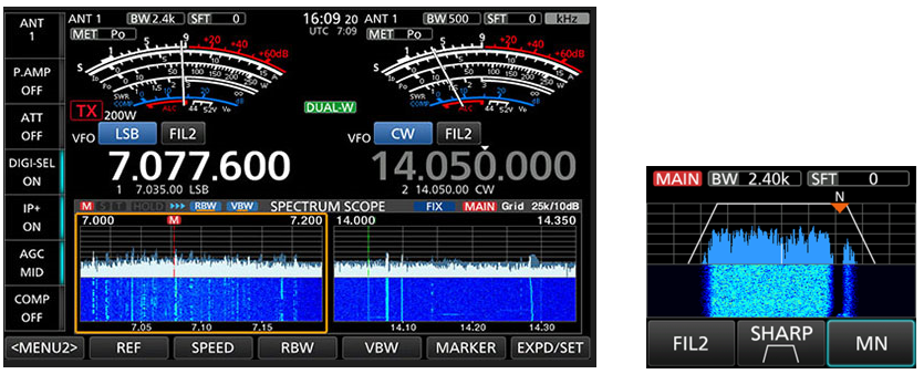 deux-ecrans Radioamateur ICOM