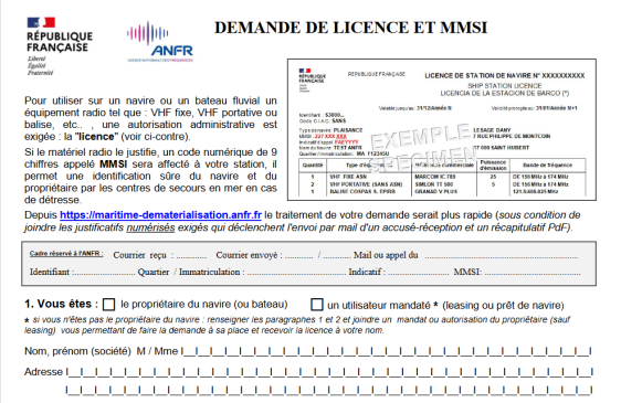 demande-mmsi  ICOM